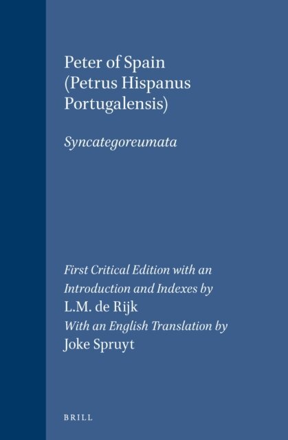 Peter of Spain, L.M. de Rijk - Syncategoreumata, E-bok
