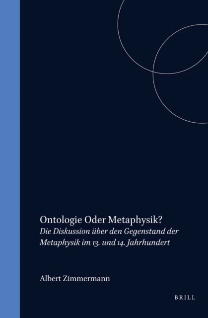 Zimmermann - Ontologie oder Metaphysik?, E-bok