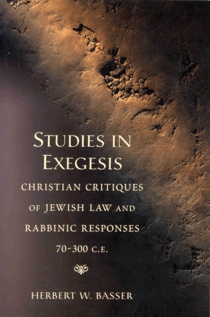 Herbert Basser - Studies in Exegesis, E-bok