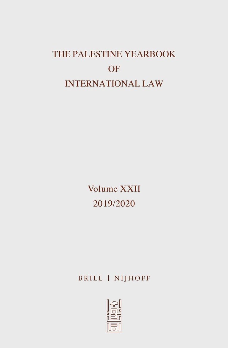 Dr Nimer Sultany - Palestine Yearbook of International Law (2019-2020), Inbunden