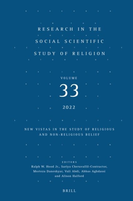 Research in the Social Scientific Study of Religion, Volume 33, E-bok