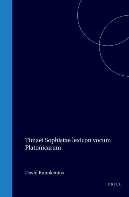 Timaeus Sophista - Timaei Sophistae lexicon vocum Platonicarum, E-bok