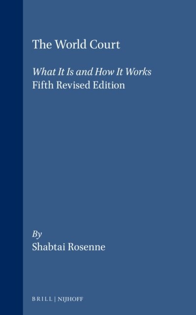 Shabtai Rosenne - World Court, E-bok