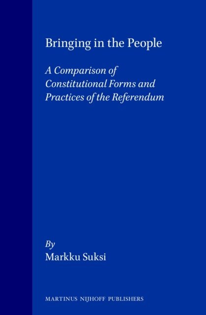 Markku Suksi - Bringing in the People, E-bok