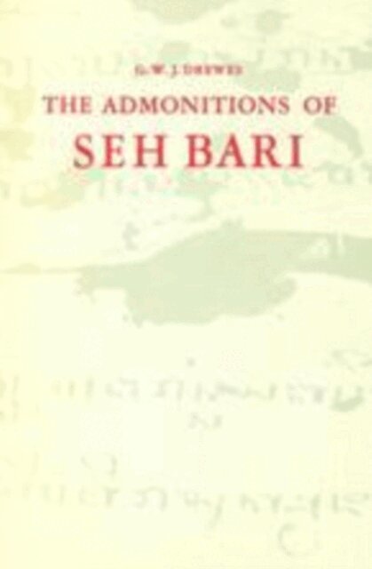 G.W.J. Drewes - Admonitions of Seh Bari, E-bok