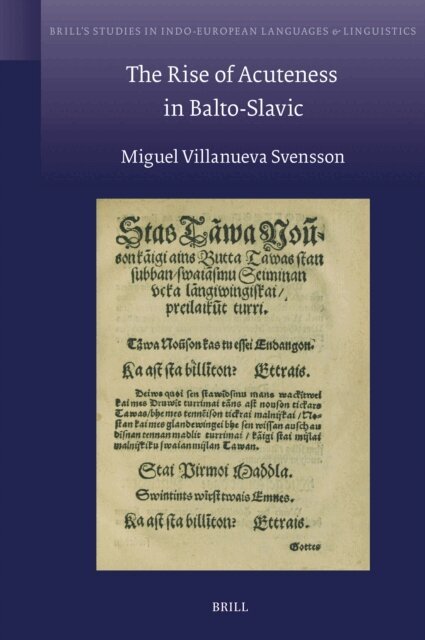 Miguel Villanueva Svensson - Rise of Acuteness in Balto-Slavic, E-bok
