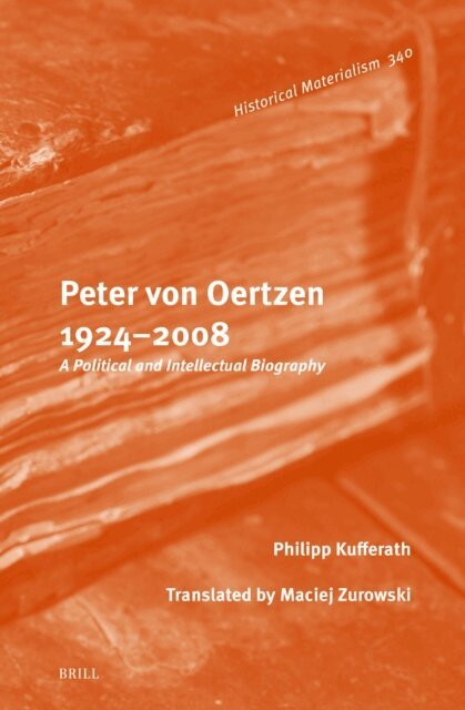 Philipp Kufferath - Peter von Oertzen 1924-2008, E-bok