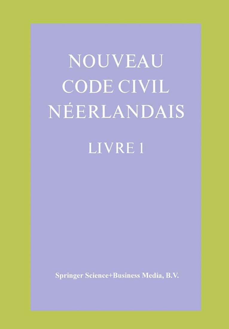 Louis F. Ganshof, Charles Petit - Nouveau Code Civil Néerlandais Livre 1, Häftad