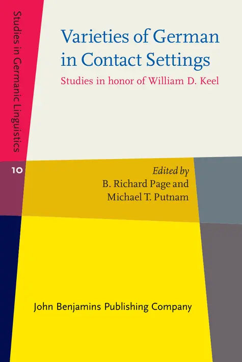 B. Richard Page, Michael T. Putnam - Varieties of German in Contact Settings, Inbunden. Tillgänglighet: Lägg i varukorg