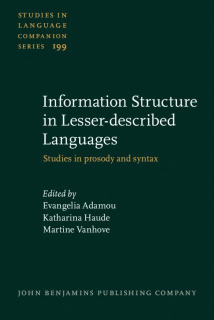Vanhove Martine Vanhove, Haude Katharina Haude, Adamou Evangelia Adamou - Information Structure in Lesser-described Languages, E-bok