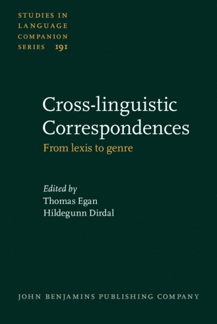 Dirdal Hildegunn Dirdal, Egan Thomas Egan - Cross-linguistic Correspondences, E-bok