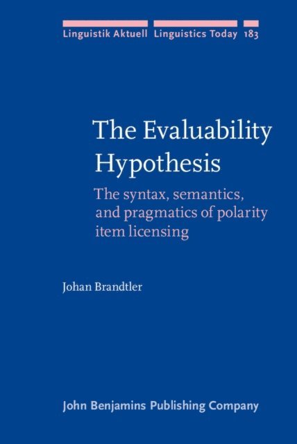 Brandtler Johan Brandtler - Evaluability Hypothesis, E-bok