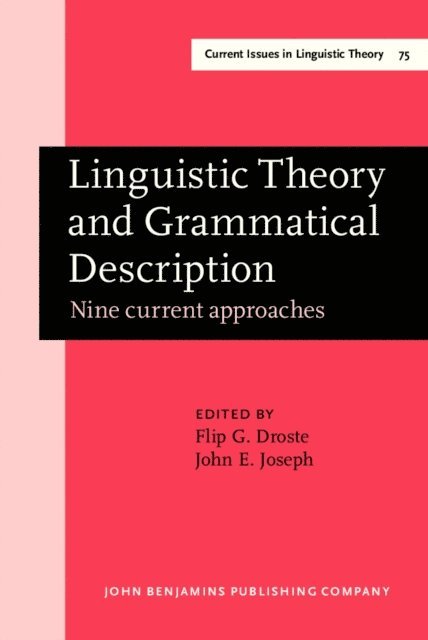 Joseph John E. Joseph, Droste Flip G. Droste - Linguistic Theory and Grammatical Description, E-bok