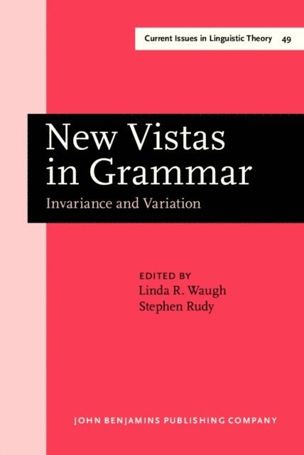 Rudy Stephen Rudy, Waugh Linda R. Waugh - New Vistas in Grammar, E-bok