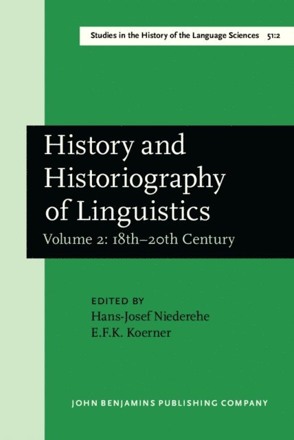 Koerner E.F.K. Koerner, Niederehe Hans-Josef Niederehe - History and Historiography of Linguistics, E-bok
