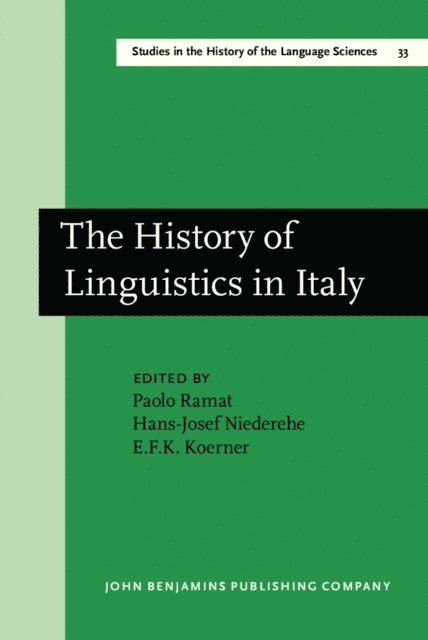 Koerner E.F.K. Koerner, Niederehe Hans-Josef Niederehe, Ramat Paolo Ramat - History of Linguistics in Italy, E-bok