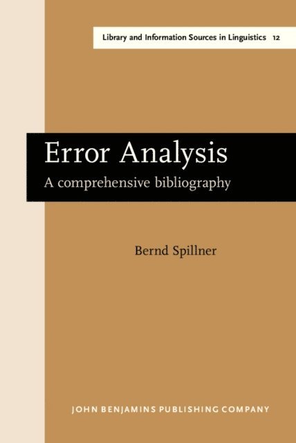 Spillner Bernd Spillner - Error Analysis, E-bok