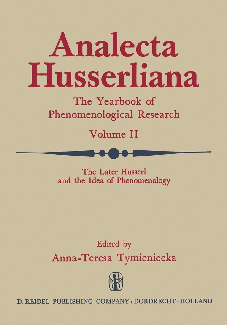 Later Husserl and the Idea of Phenomenology
