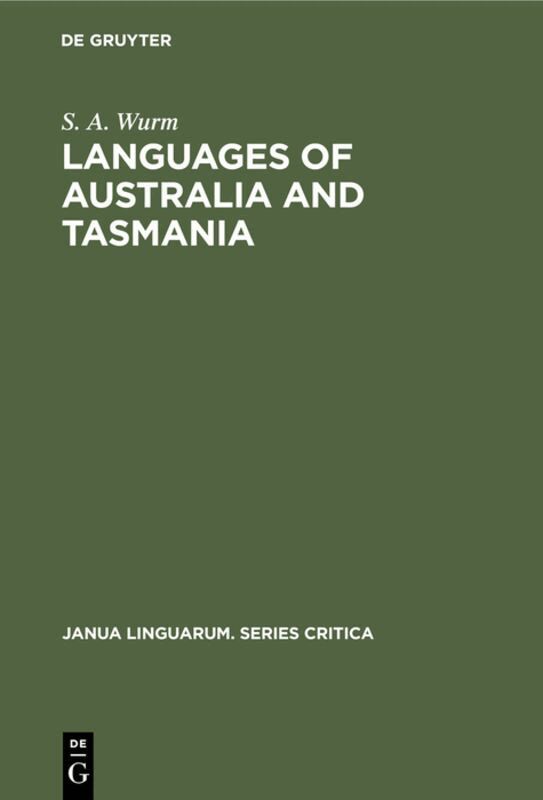 S. A. Wurm - Languages of Australia and Tasmania, Inbunden