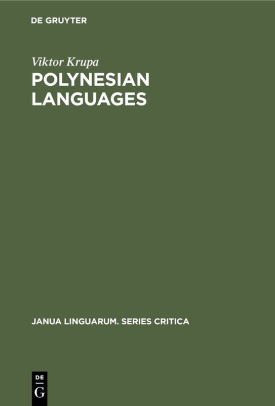 Viktor Krupa - Polynesian Languages, Inbunden