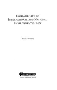 Compatibility Of International And National Environmental Law
