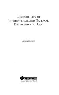 Compatibility Of International And National Environmental Law