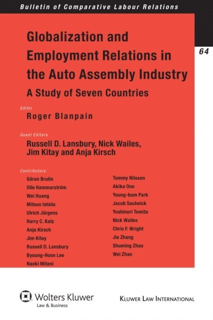 Russell D. Lansbury, Roger Blanpain - Globalization and Employment Relations in the Auto Assembly Industry, E-bok