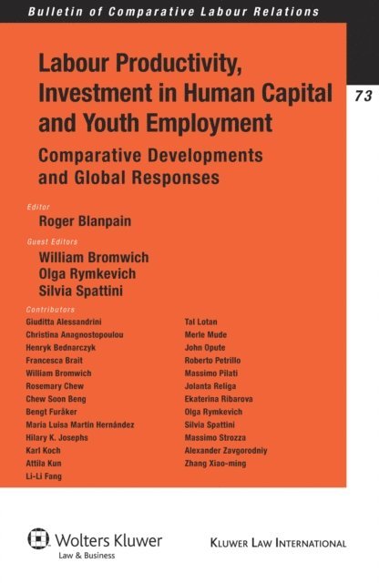 W. Bromwich, Roger Blanpain - Labour Productivity, Investment in Human Capital and Youth Employment, E-bok