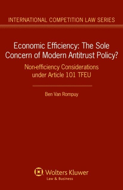Ben Van Rompuy - Economic Efficiency, E-bok