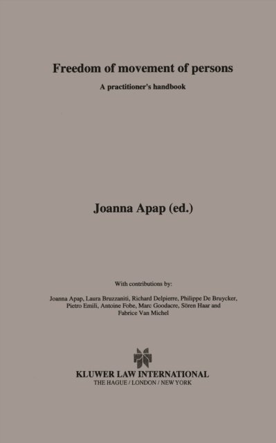 Joanna Apap - Freedom of movement of persons, E-bok