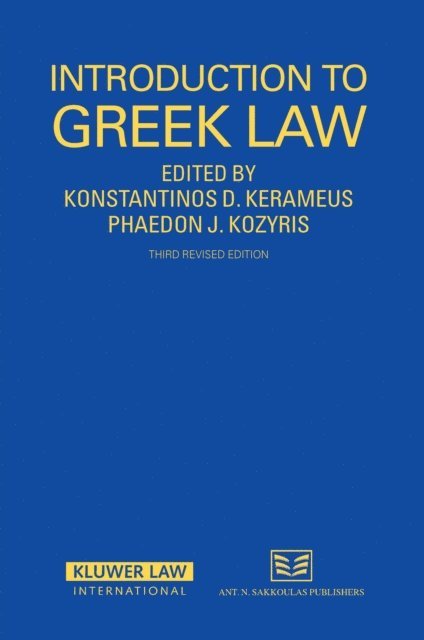 Phaedon J. Kozyris, Konstantinos D. Kerameus - Introduction to Greek Law, E-bok