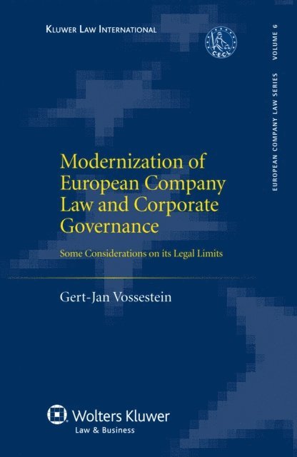 Gert-Jan Vossestein - Modernization of European Company Law and Corporate Governance, E-bok
