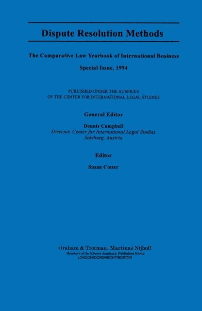 Susan Cotter - Dispute Resolution Methods, E-bok