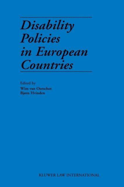 Bjorn Hviden, Wim van Oorschot - Disability Policies in European Countries, E-bok
