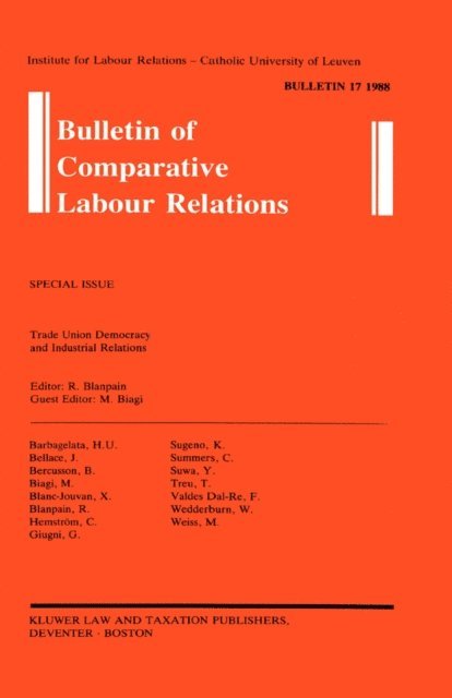 R. Blanpain - Bulletin of Comparative Labour Relations, E-bok