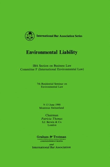 Patricia Thomas - Environmental Liability, E-bok