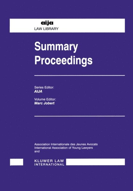 Summary Proceedings, E-bok