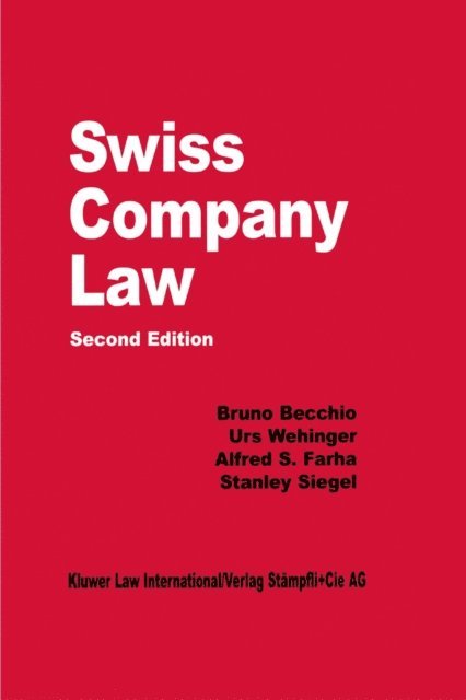 Urs Wehinger, Bruno Becchio - Swiss Company Law, E-bok