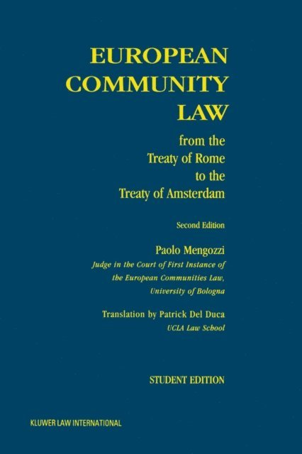 Paolo Mengozzi - European Community Law, E-bok