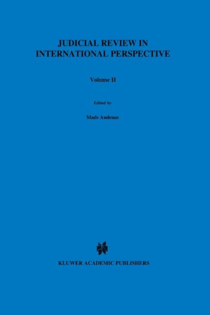 Mads Andenas - Judicial Review in International Perspective, E-bok