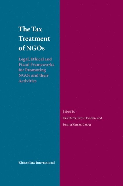 Frits Hondius, Paul Bater - Tax Treatment of NGOs, E-bok
