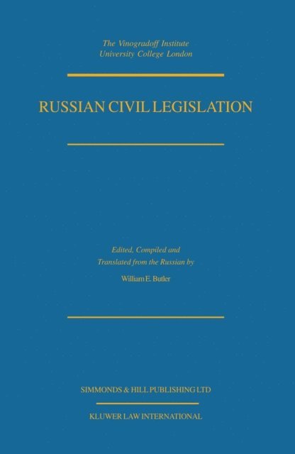 Russian Civil Legislation, E-bok
