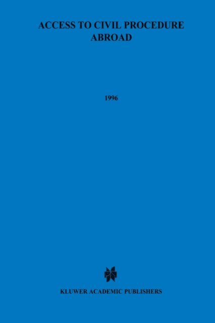 Henk J. Snijders - Access to Civil Procedure Abroad, E-bok