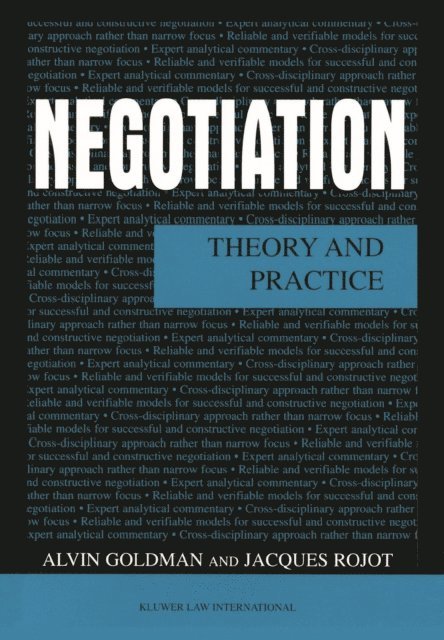 Jacques Rojot, Alvin Goldman - Negotiation, E-bok