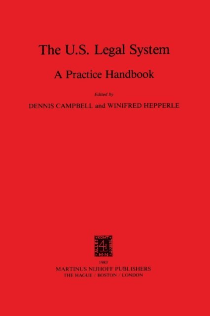 Winifred Hepperle, Dennis Campbell - Us Legal System, E-bok