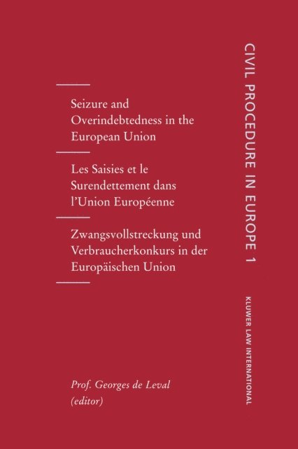 Georges de Leval - Seizure and Overindebtedness in the European Union, E-bok