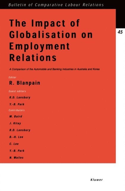 R. Blanpain - Impact of Globalisation on Employment Relations, E-bok