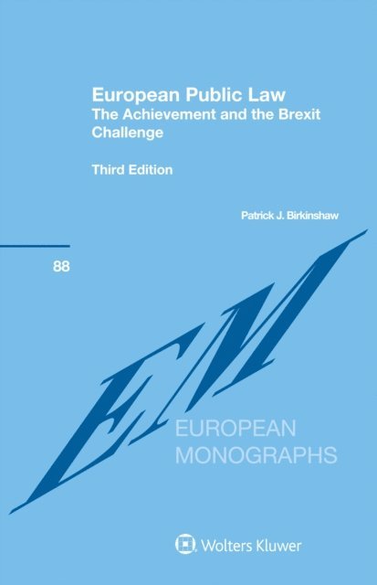 Patrick J. Birkinshaw - European Public Law, E-bok