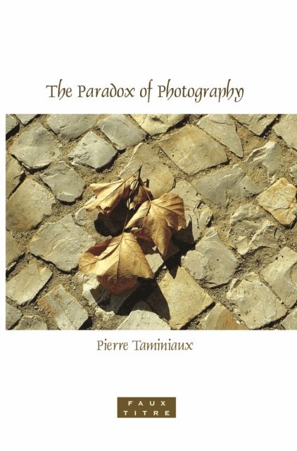 Pierre Taminiaux - Paradox of Photography, E-bok