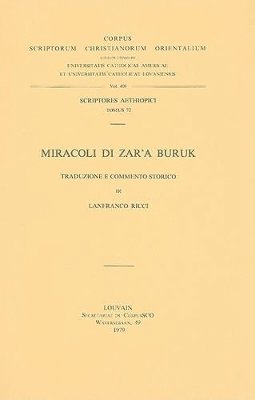 L. Ricci - Miracoli di Zar'a Buruk, Häftad